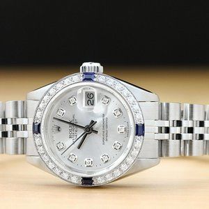 Sale! Rolex Sapphire Date 18k White Gold Ladies Watch